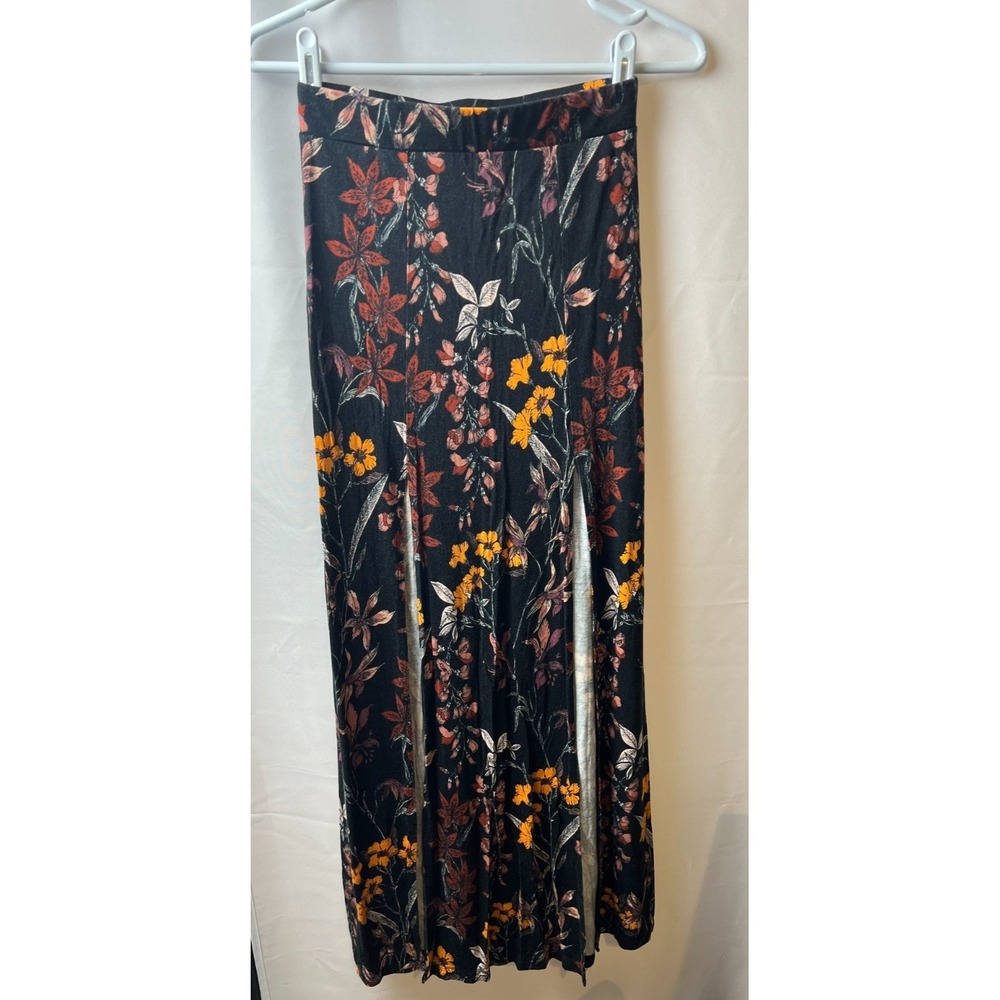 Boho Festival‎ Floral Maxi Skirt Slits in Front Size S Charlotte Russe